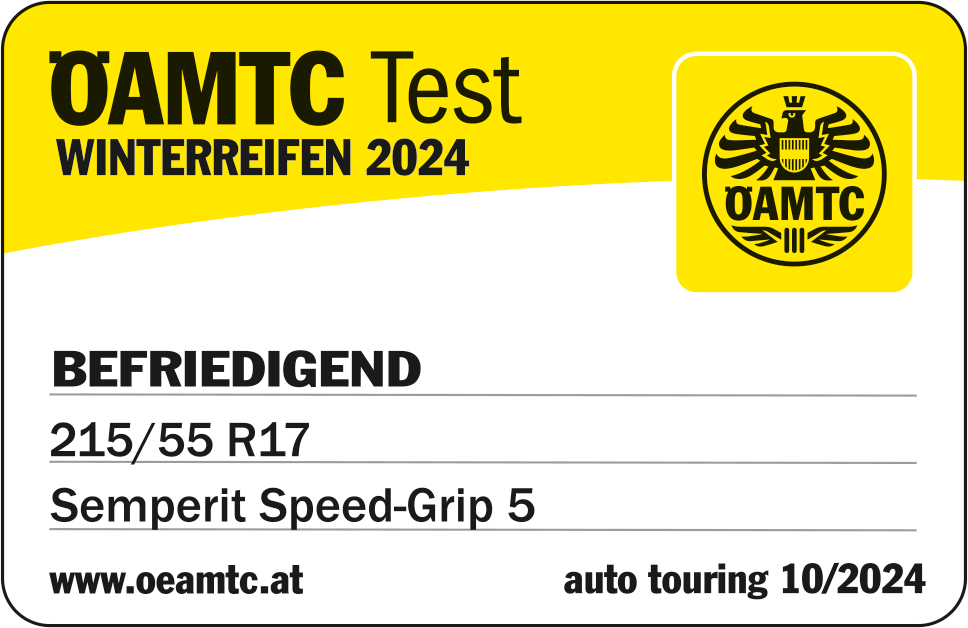 ÖAMTC Testergebnis: Semperit Speed-Grip 5 ist befriedigend